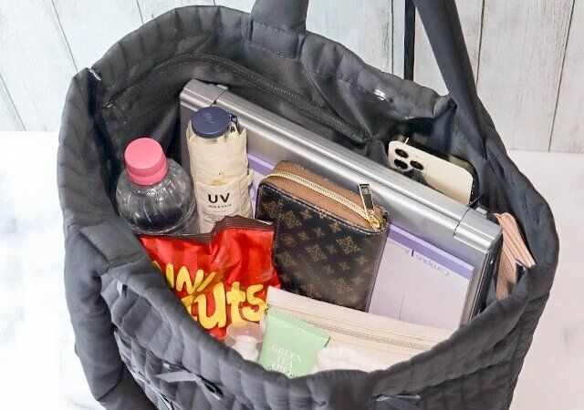 SISTER AUDREY リボンたっぷり！ 軽くておしゃれなキルティングトートバッグ使用例