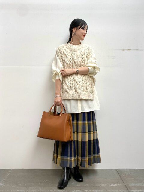 プリーツスカートコーデ5
