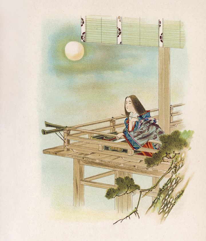 歌人・紫式部のイラスト