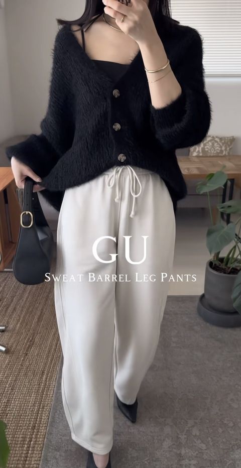 スウェットバレルレッグパンツ8