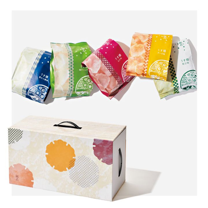 瑞花の式のフレーバーが詰め合わされたうす揚