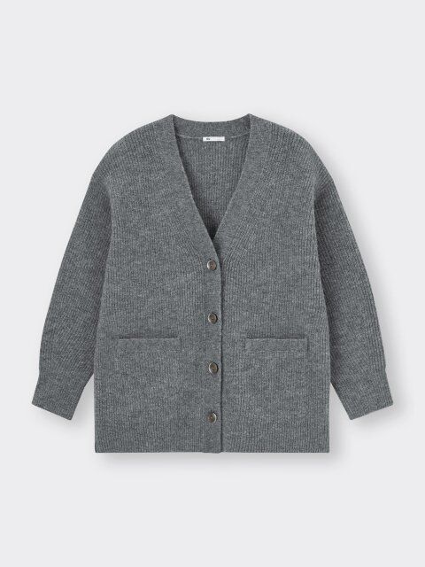 GUのパフィータッチオーバーサイズカーディガン