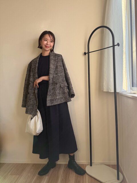 ボリュームスカートコーデ