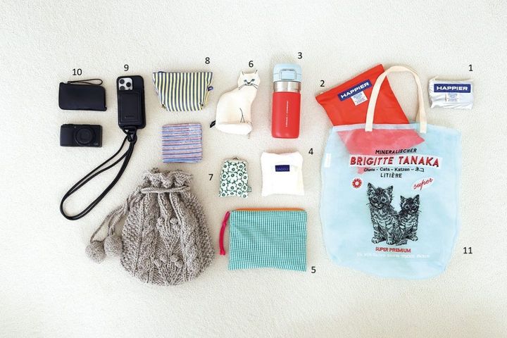 ネストローブ＆ブリジットタナカのバッグを愛用のモデルkazumiさんのバッグの中身を公開