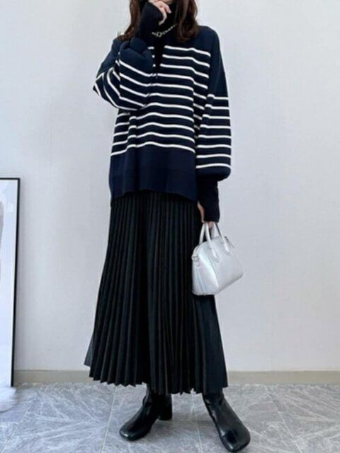 黒スカートコーデ2