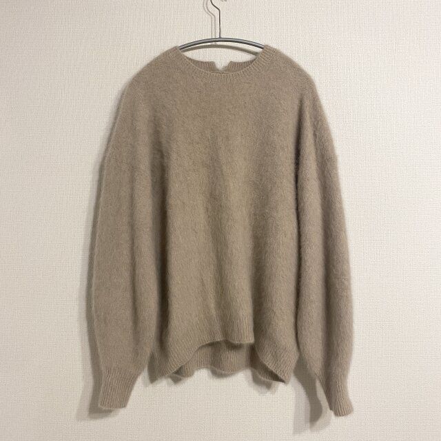 COCUCA フォックスカシミヤプルオーバー グレージュ