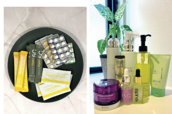 40代の読者モデル・上田純与さんのスキンケアコスメ RADINASの導入美容液、コスデバハを愛用