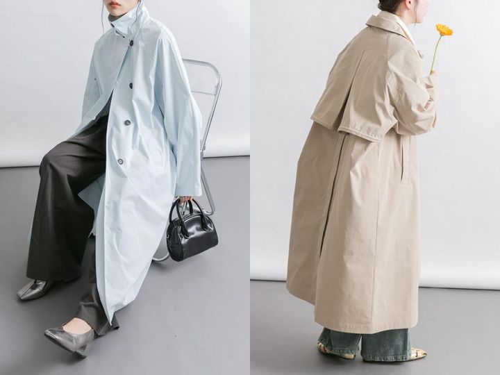 画像: 「BACKスリットステンカラーコート」各￥15,950【KBF】※2025年1月中旬発売予定 出典：KBF