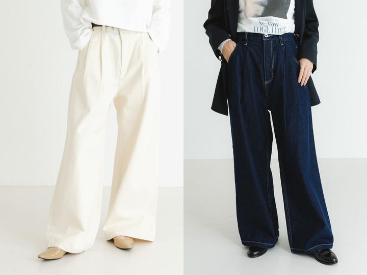 画像: 「ツータックワイドデニムパンツ」各￥18,700【アーバンリサーチ】※2025年1月中旬発売予定 出典：アーバンリサーチ