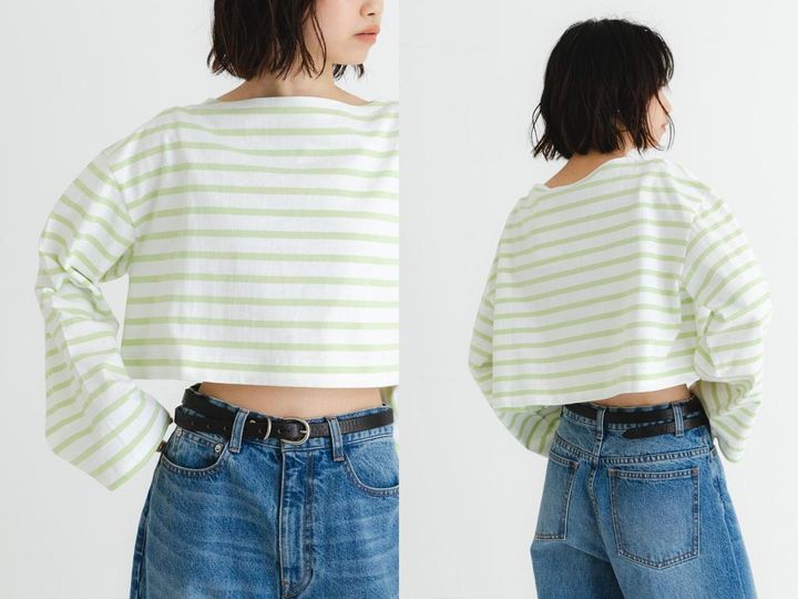 画像: 「Le minor×URBAN RESEARCH 別注Border cropped Tee」￥16,500【アーバンリサーチ】※2025年2月上旬発売予定 出典：アーバンリサーチ