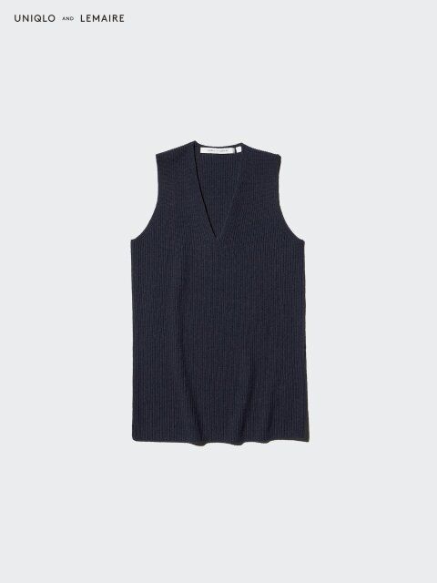 ユニクロレディースコラボラムVネックセーターノースリーブ