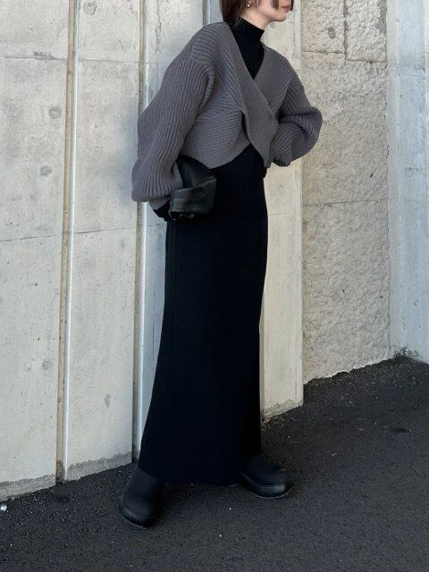 黒ワンピースコーデ3