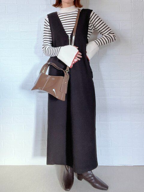 黒ワンピースコーデ2