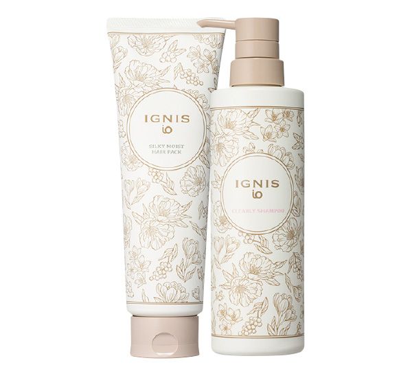 【左】シルキー モイスト ヘアパック 【右】クリアリィ シャンプー