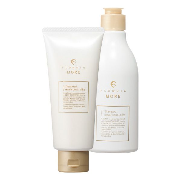 【左】トリートメント 【右】リペアコンクシルキー シャンプー