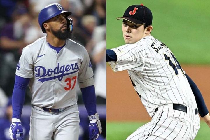 T・ヘルナンデス、佐々木朗希（C）Getty Images