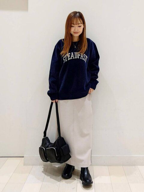 グローバルワークあったかウツクシルエットIラインスカート