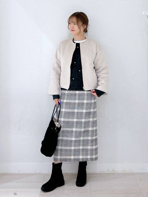 グローバルワーク洗えるウールライクIラインスカート