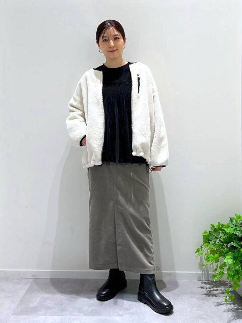 グローバルワークコーデュロイストレッチスカート