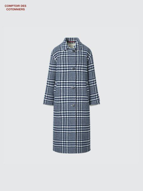 ユニクロ女性おすすめウールブレンドロングコート