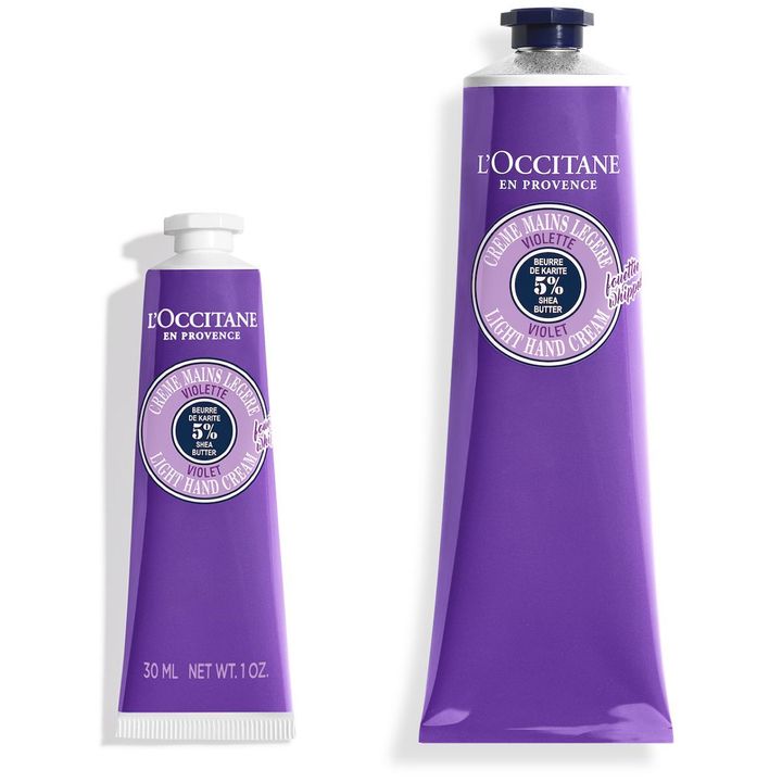 スノーシア ハンドクリーム（ヴァイオレット） 30ml ￥1,870、150ml ￥4,070（ともに1月8日より限定発売）