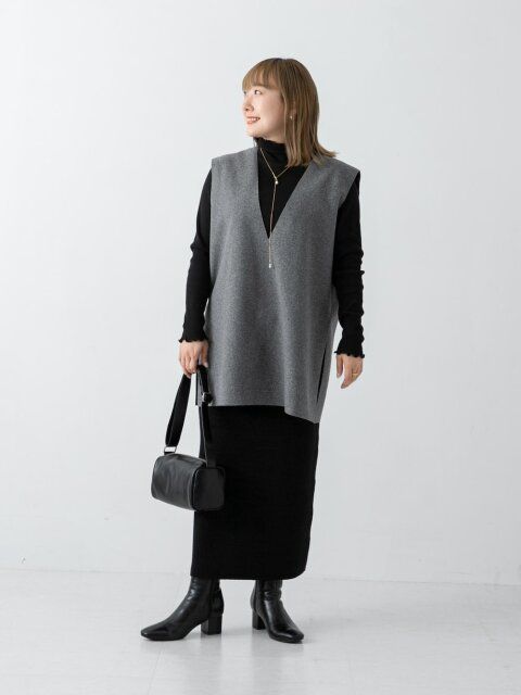 ニットベストコーデ4