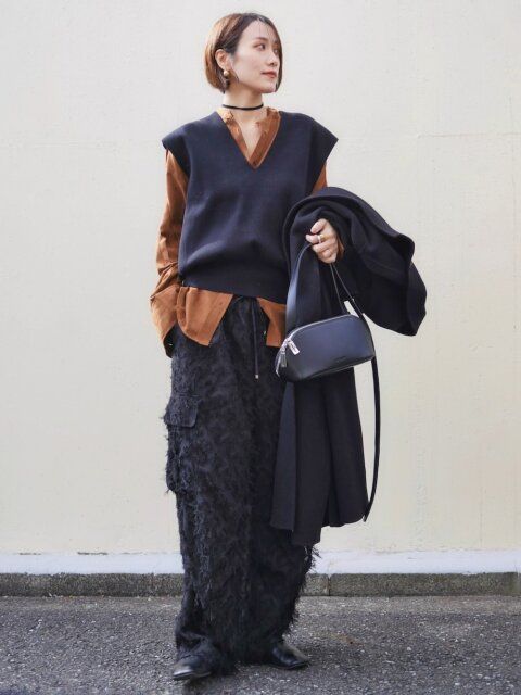 ニットベストコーデ3