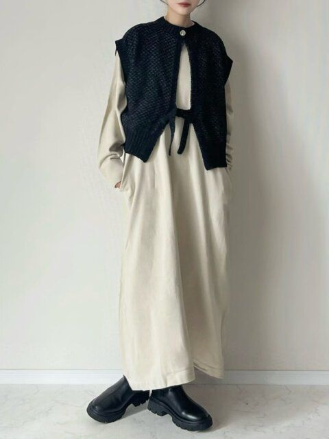 ニットベストコーデ5