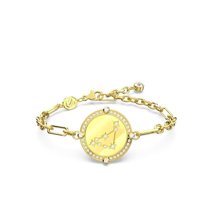12星座を神秘的に表現したコインモチーフのブレスレットは、ワークスタイルの手もとにお守りジュエリーとして身につけたい逸品。Zodiac ブレスレット ¥24,200（※オンライン限定アイテム）／SWAROVSKI（スワロフスキー・ジャパン カスタマーサービス 0120-10-8700 https://www.swarovski.com/