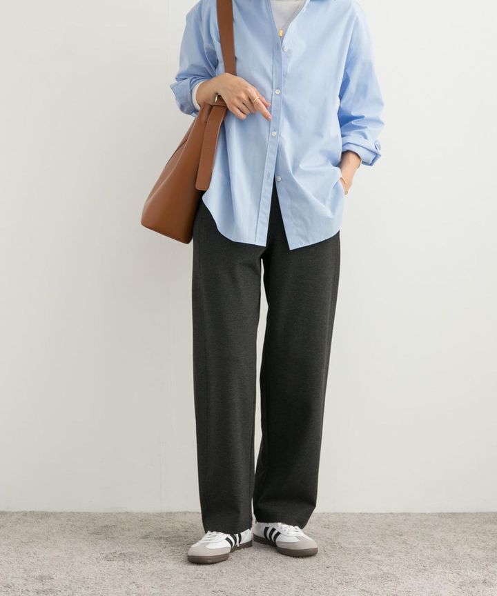 画像: 【アーバンリサーチ ドアーズ】「ポンチカーブパンツ」（ブラック、チャコールグレー） ¥7,700（税込）