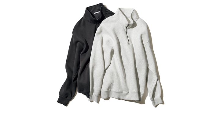 GUのハーフジップスウェット