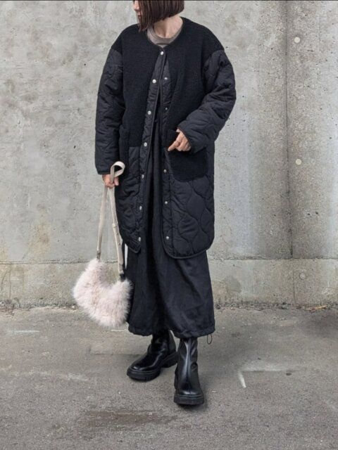 黒アウターコーデ3