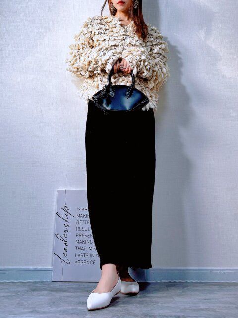 ZARA テクスチャーニットカーディガン 着用