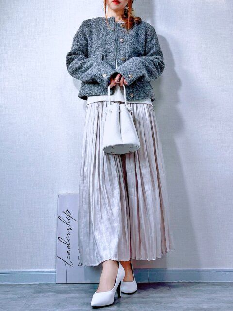 ZARA ブークレショートジャケット 着用