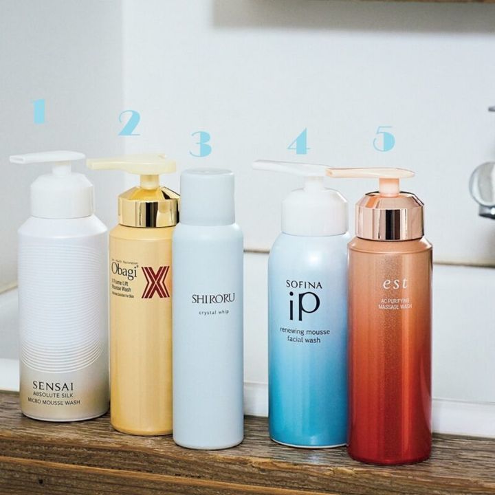 血行をよくしてトーンアップする炭酸洗顔 センサイ、オバジX、SHIRO、ソフィーナip、est