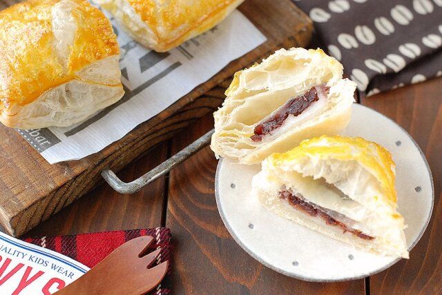 冷凍パイシートで簡単！あんこもちパイ