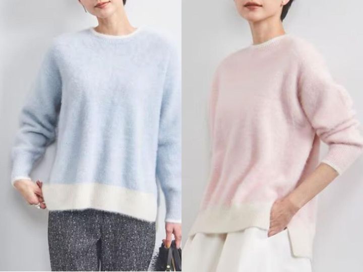 画像: 「フォックス カシミヤ クルーネック ニット」各￥25,960 出典：ユナイテッドアローズ