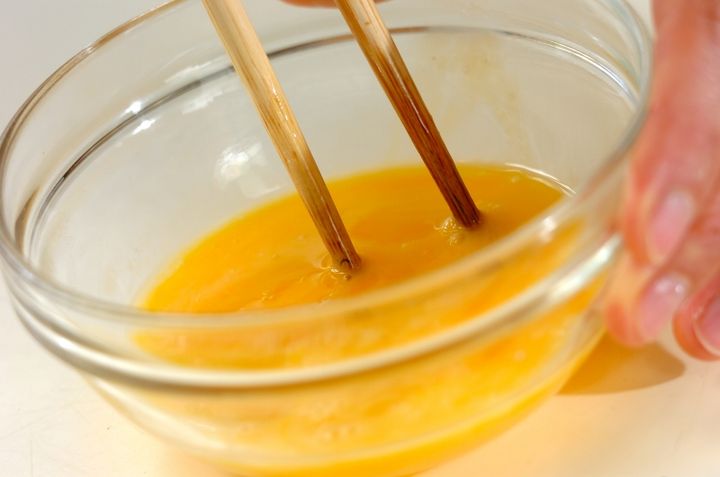 シラス干しのかきたま汁の下準備1