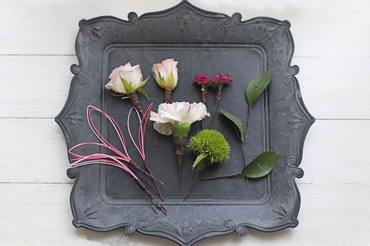 生花で作る髪飾り