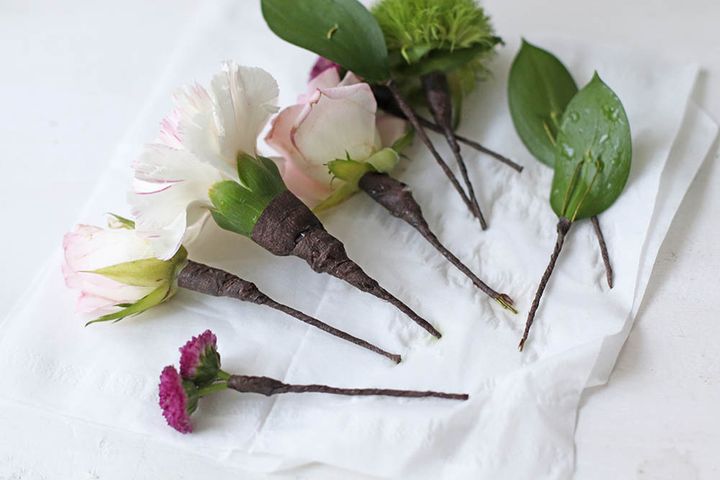 生花で作る髪飾り