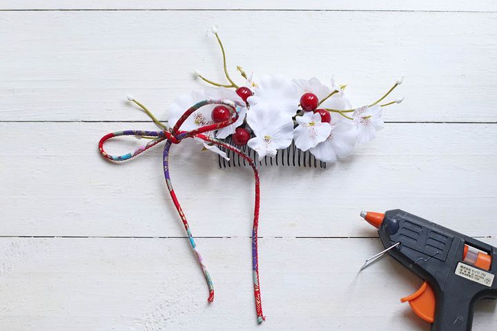ワイヤーコームで作る髪飾り