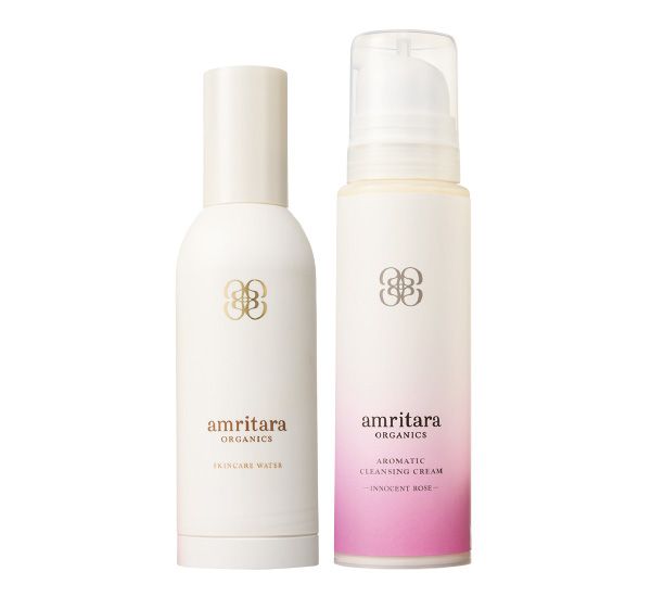 【左】アロマティック クレンジング クリーム イノセントローズ 【右】ローズアムリタウォーター