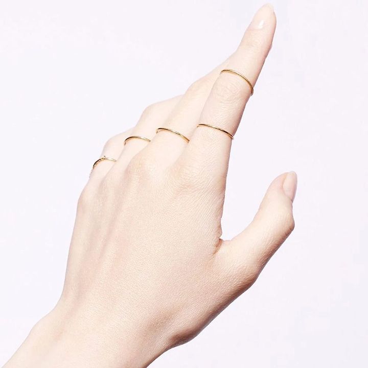 「願い事 リングYG シャイン 」 K18YG 各￥26,400〜／MARIHA