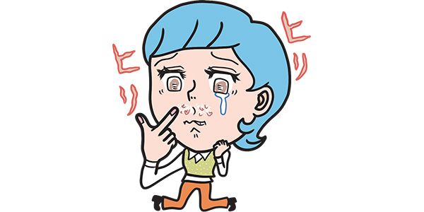 季節の変わり目や花粉の時期の出現率高め【乾燥・皮むけ】