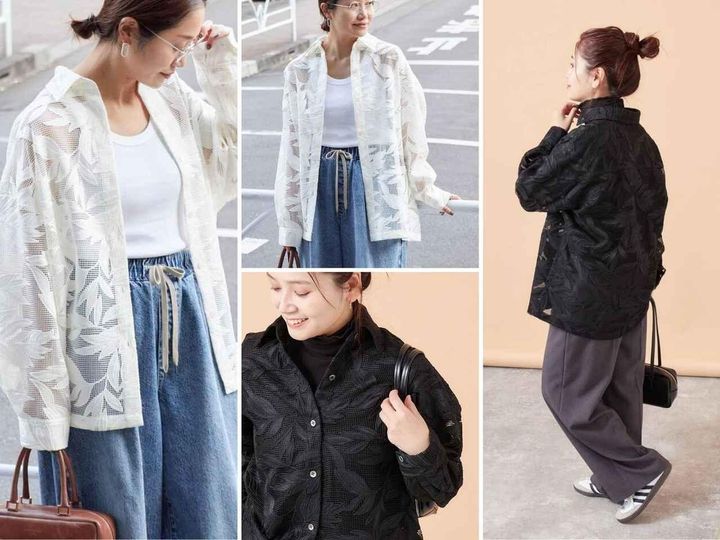 画像: 「メッシュフラワーレギュラーシャツ」各￥24,200 出典：ジャーナル スタンダード