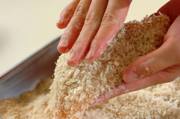 ささ身のマスタードカツの作り方1