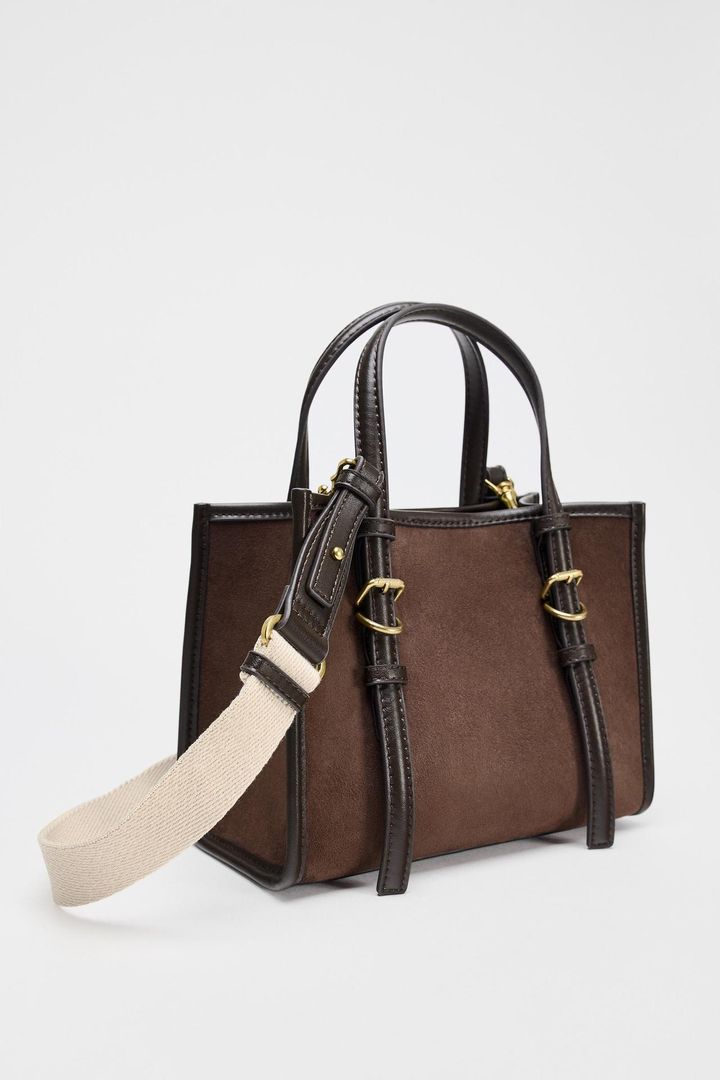 Zara 2024 スピリットスエードバッグ チョコレートブラウン美品 今狙う