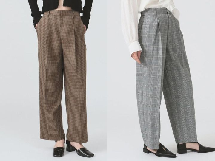 画像: 「チェック 1タック パンツ」￥14,300※2025年2月下旬発売予定 出典：レイ ビームス