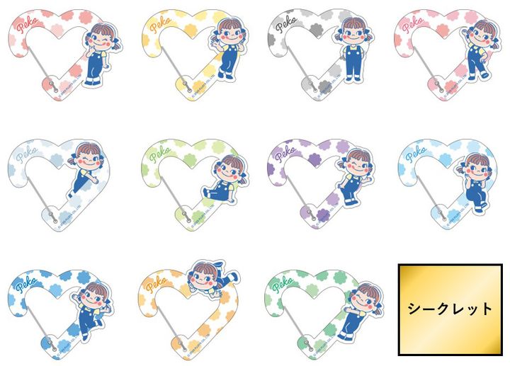 「ペコちゃんシークレットダイカットアクリルカラビナキーホルダー」（ランダム全12種（内シークレット1種））770円