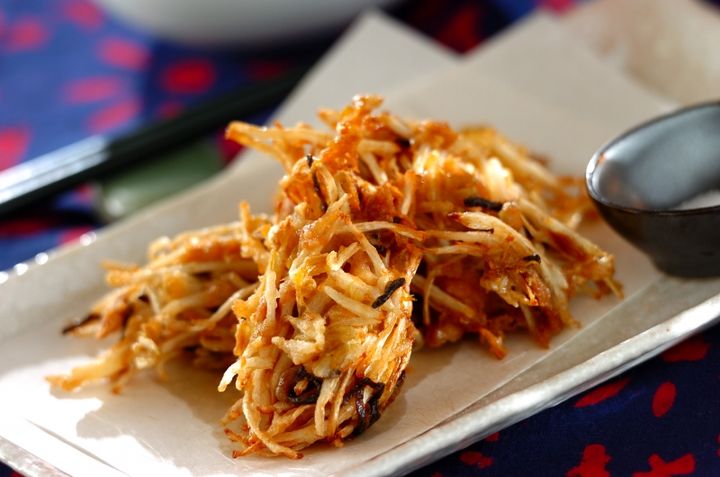 モヤシとツナのかき揚げ